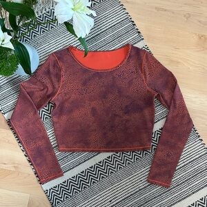 lululemon athletica Orange and Purple Crop Top